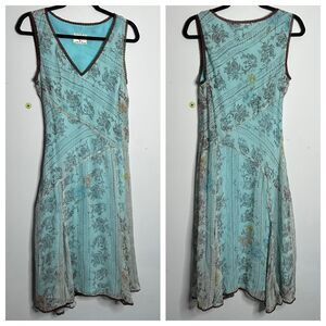 Vintage Y2K iCE Bias Cut Midi Dress Ethereal Whimsigoth Pixie Size Large